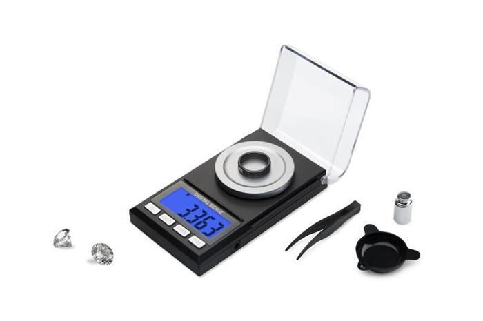Digitaalinen kultasepänvaaka 0,001 g - 50 g. Taskuvaaka automaattisella virrankatkaisulla.