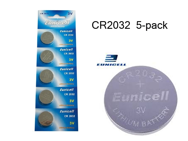CR2032 5-pack Litium batterier 3V