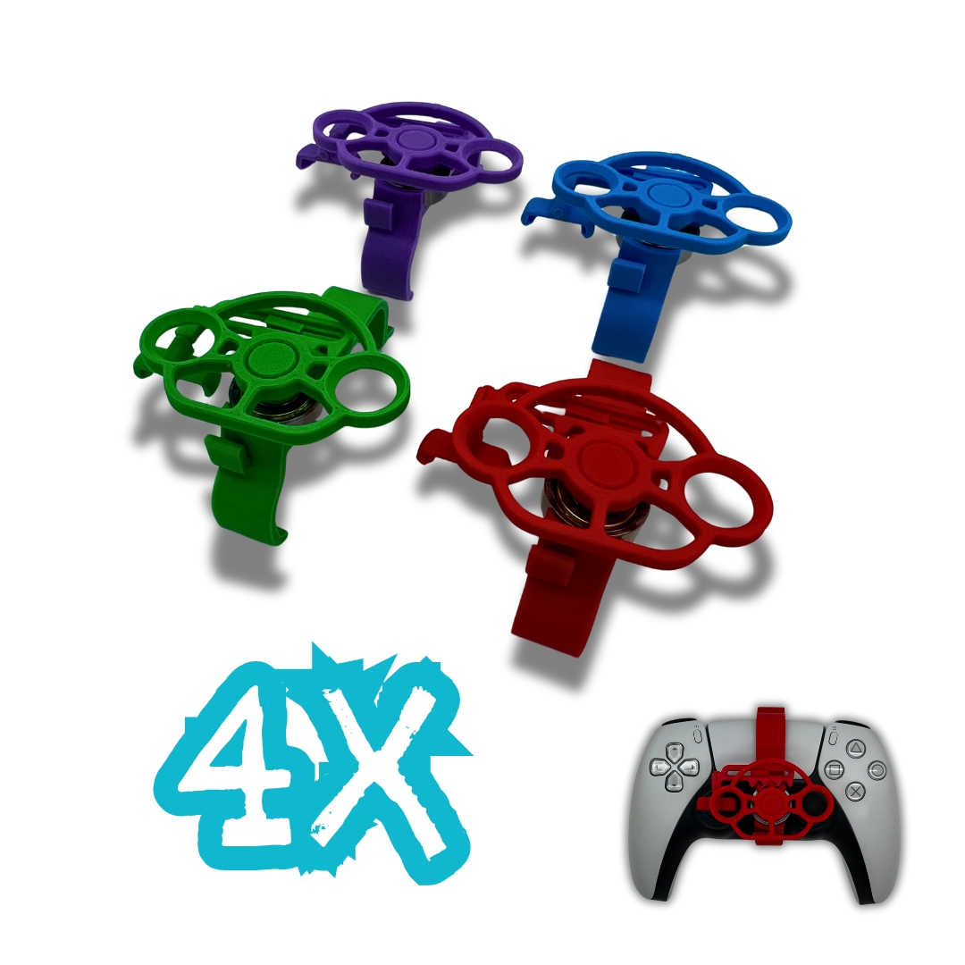 4x Gaming-racerhjul ministyring for PS5-kontroller