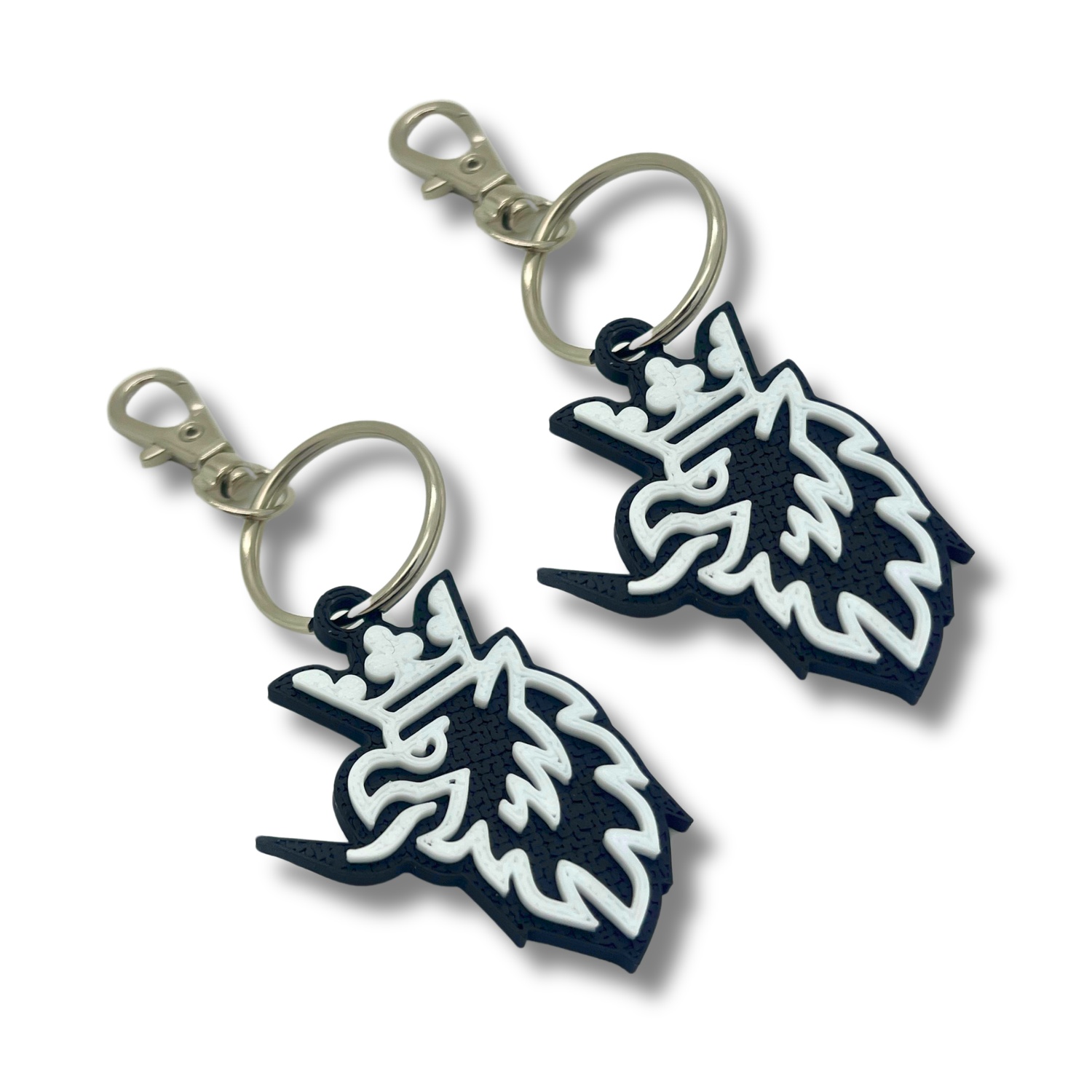 2x Nyckelring Clip On & Go karbinnyckelring för Saab