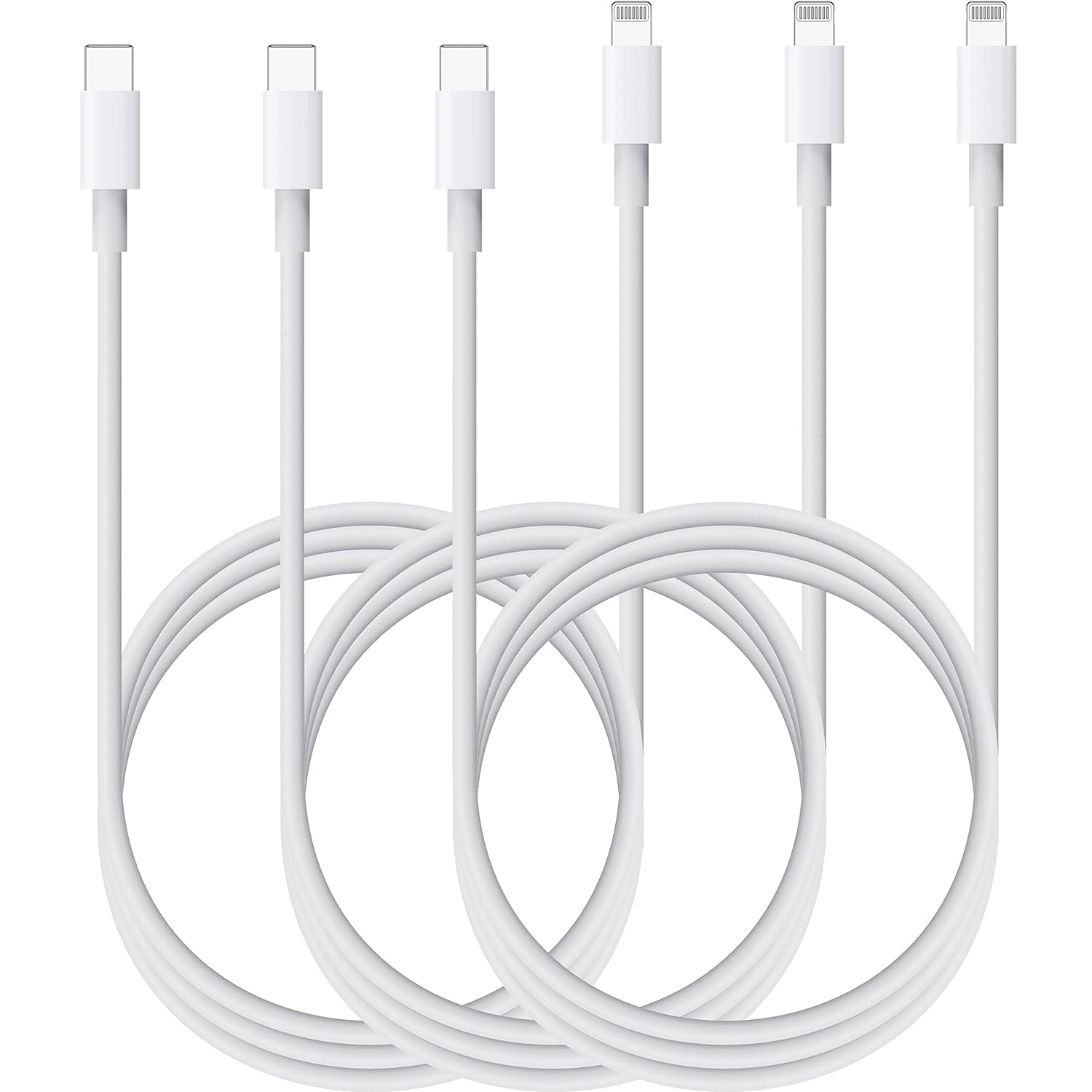 3x USB-c til lynkabel (1 m) med MFI-sertifisert