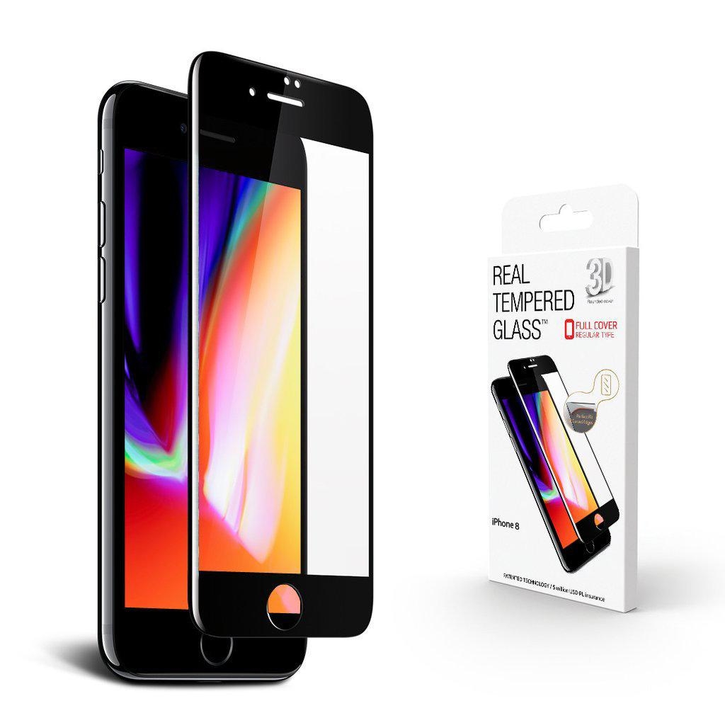3x Glasskydd iPhone 7/8/SE 2020 5D Härdat Täcker hela skärmen