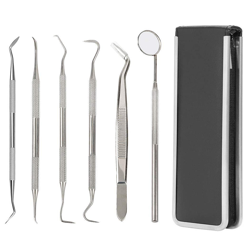 Tandverktyg av professionellt för tandhygien 6 delar med etui