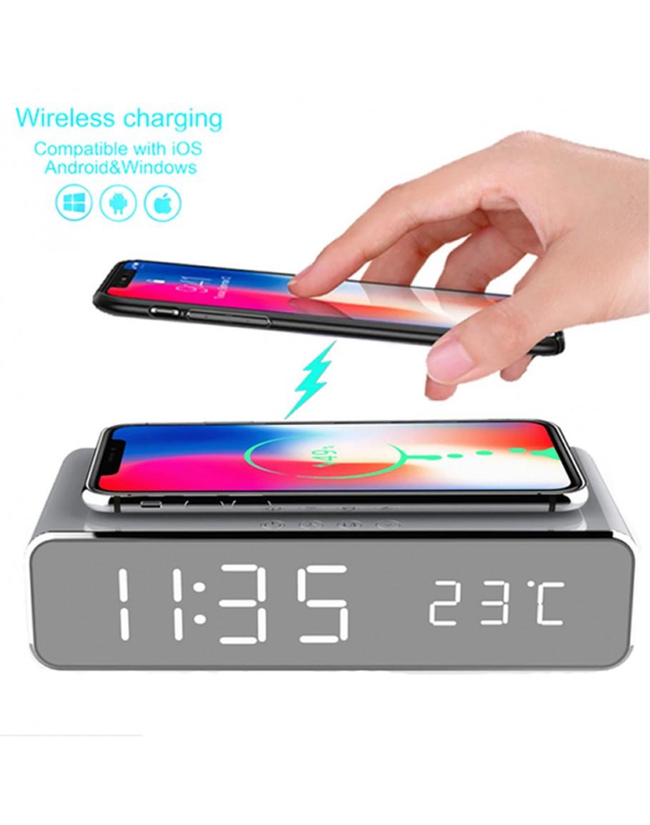 Vekkerklokke med trådløs lading