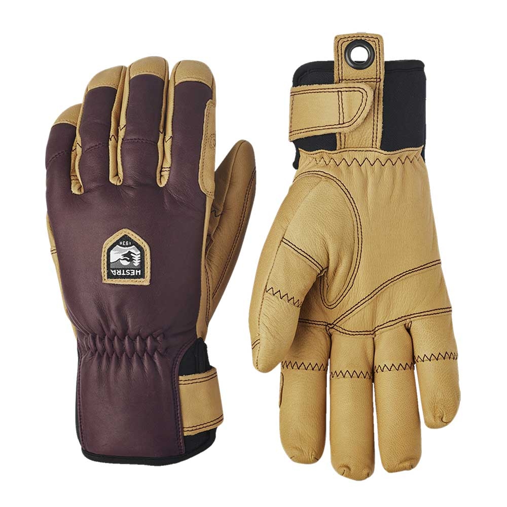 HESTRA ERGO GRIP INCLINE 5-FINGER Bordeaux/Natural