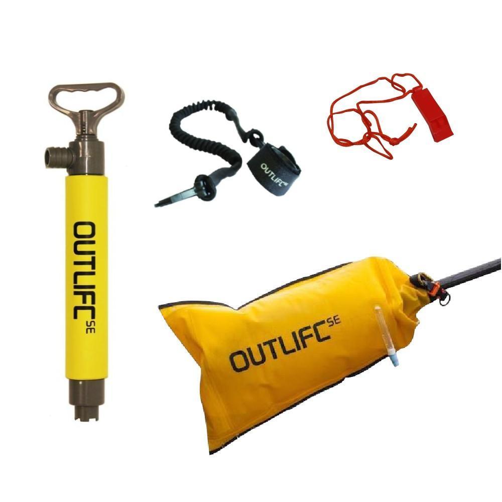 OUTLIFE BASIC SAFETY KIT, säkerhetspaket kajak, paddelflottör uppblåsbar