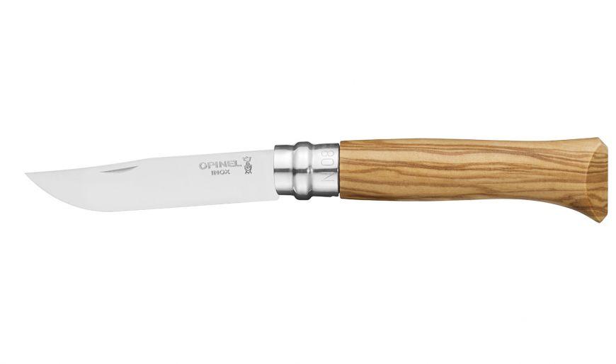 OPINEL LUXURY OLIVE NO 8 STEINLESS , fällkniv Opinel olivträ