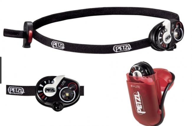 PETZL E+LITE, ultrakompakt nödlampa, backup pannlampa för nödsituation