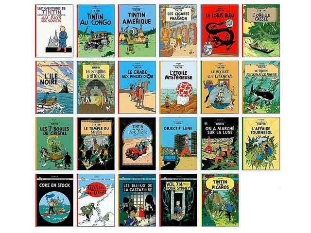 Tintin - 26 Vykort - Alla albumframsidor plus 3 extra exklusiva kort