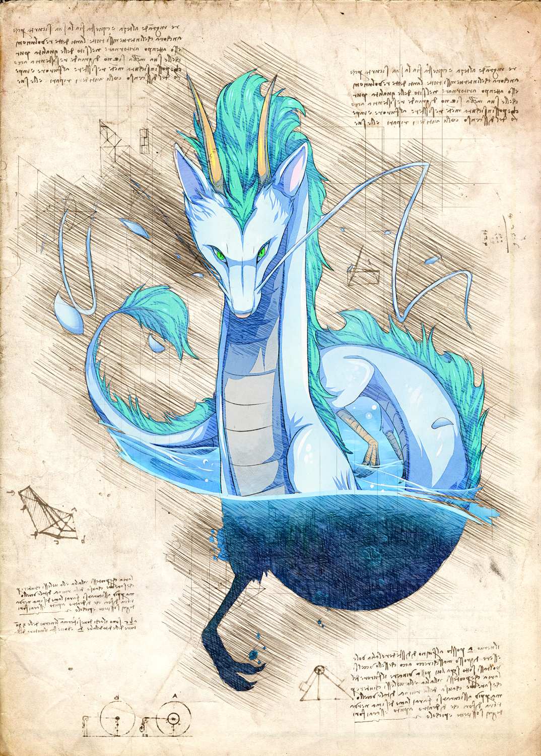 A3 Print - Myazaki - Ghibli 5 Haku