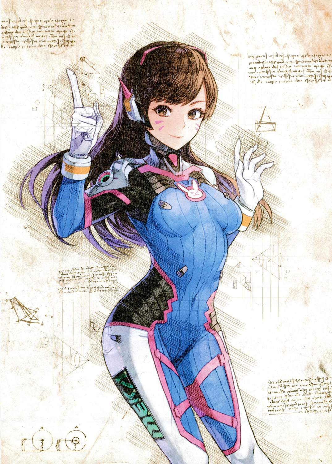 A3 Print - Overwatch artwork - D.va