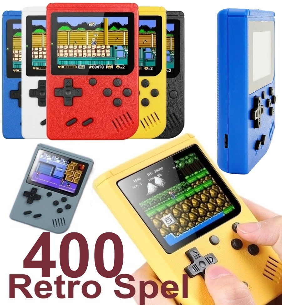 400 Indbyggede Retro Spil Gameboy Håndholdt Spil. Genopladelig