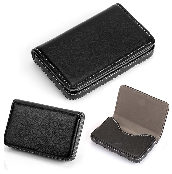 PU Lær Kortholder for Opptil 10 Kort