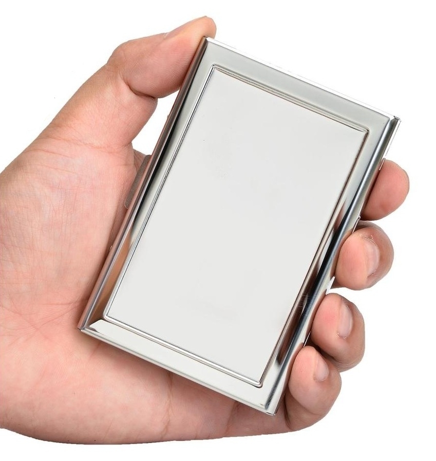 2 Pack Stilren Exklusiv Stål Korthållare / Plånbok - RFID Säker