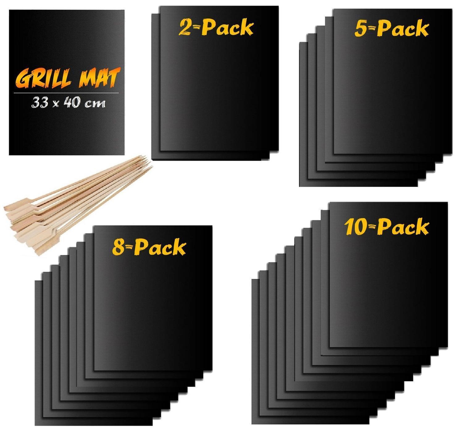 10 STK Non-stick Grillmatte Ovnmatte & Bakematte - Non-stick