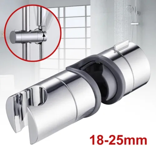 Handduschhållare för duschstång, passar diameter 18–25 mm, silverfärgad ABS