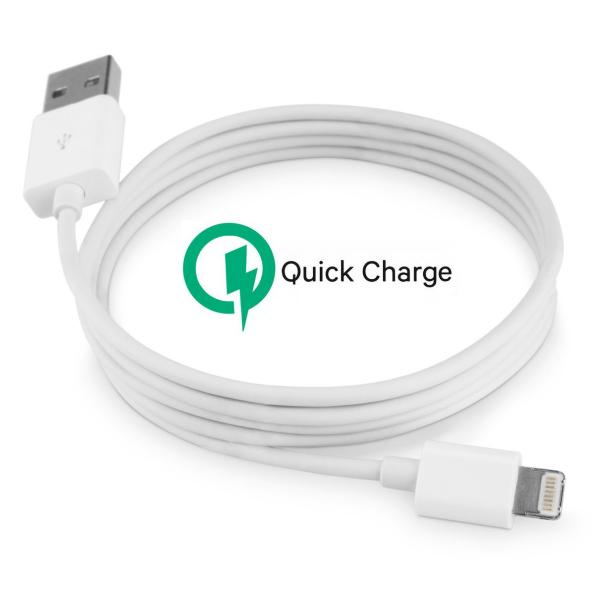 2M Quick charge laddare iPhone 5/6/6s/6 Plus/7/8/X/11/iPad