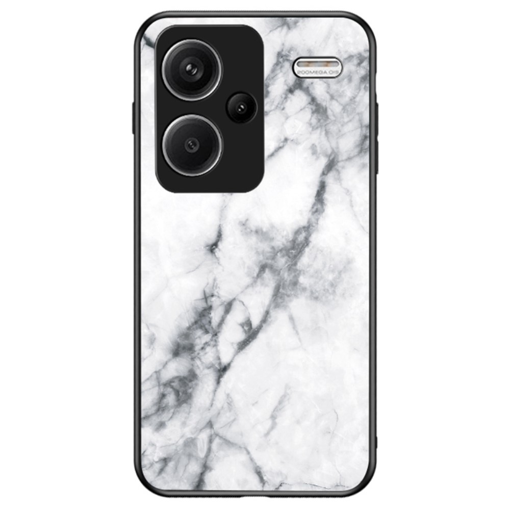 SKALO Xiaomi Redmi Note 13 Pro+ Marmor Härdat Glas TPU-skal - Motiv 1