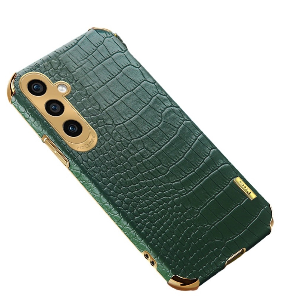 SKALO Samsung A35 Krokodil Guldkant Skal