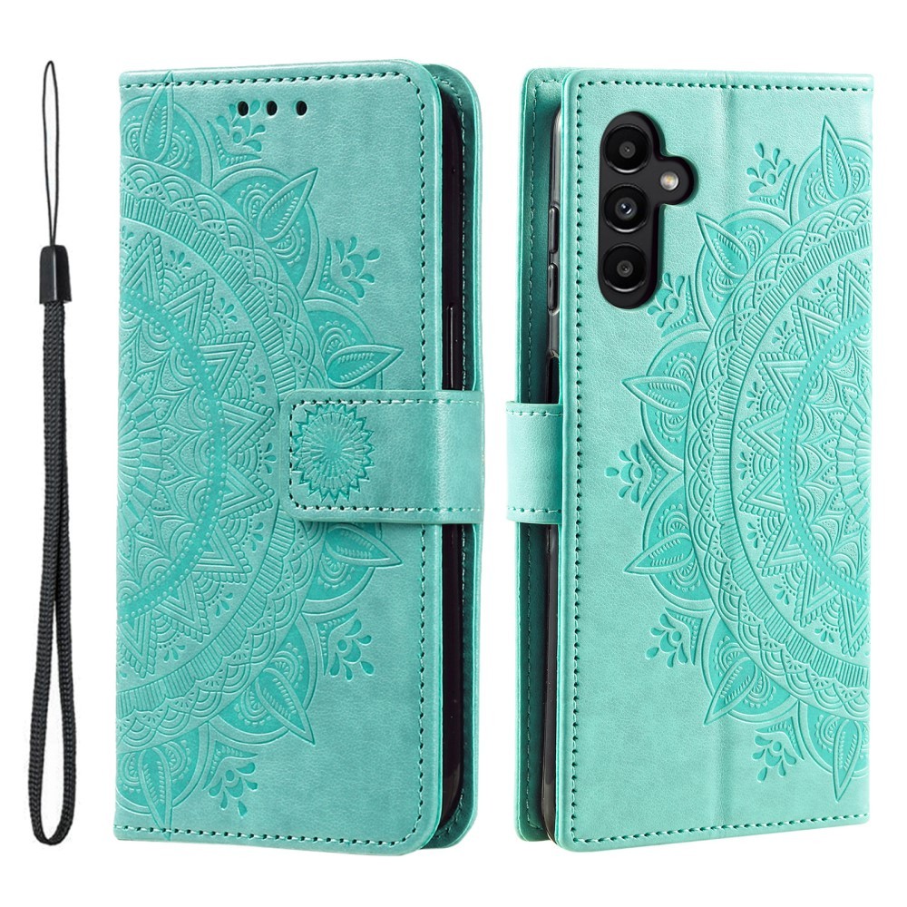 SKALO Samsung A35 Mandala Plånboksfodral - Turkos