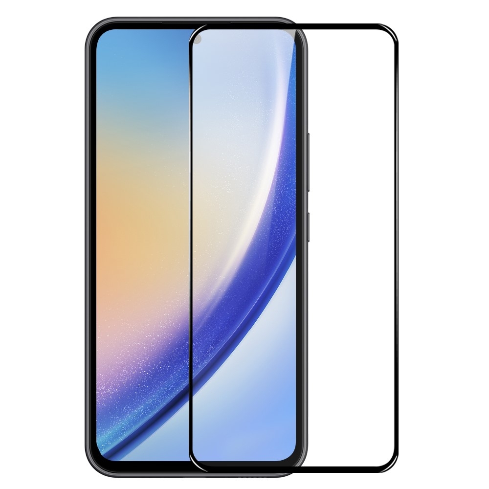 2-PACK SKALO Samsung Galaxy A55 5G Heltäckande Skärmskydd Härdat Glas - Svart