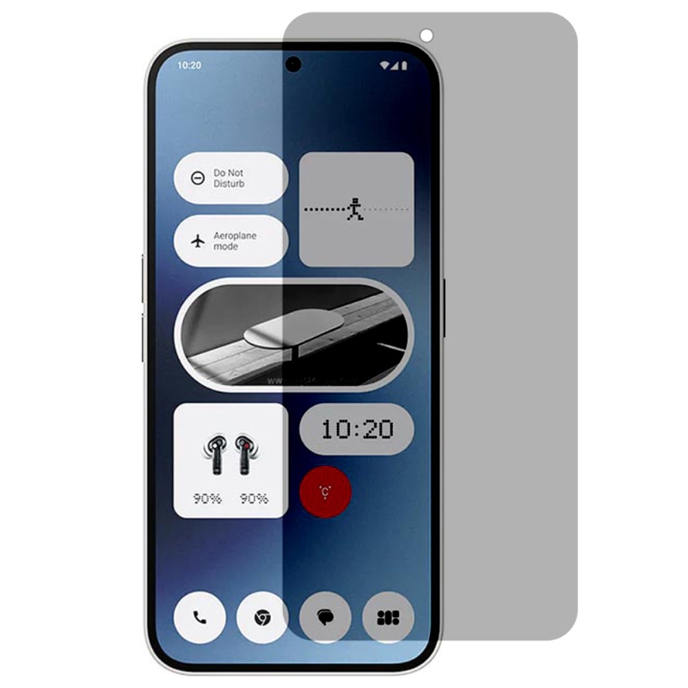 2-PACK SKALO Nothing Phone (2a) 5G Privacy Skärmskydd Härdat Glas - Svart