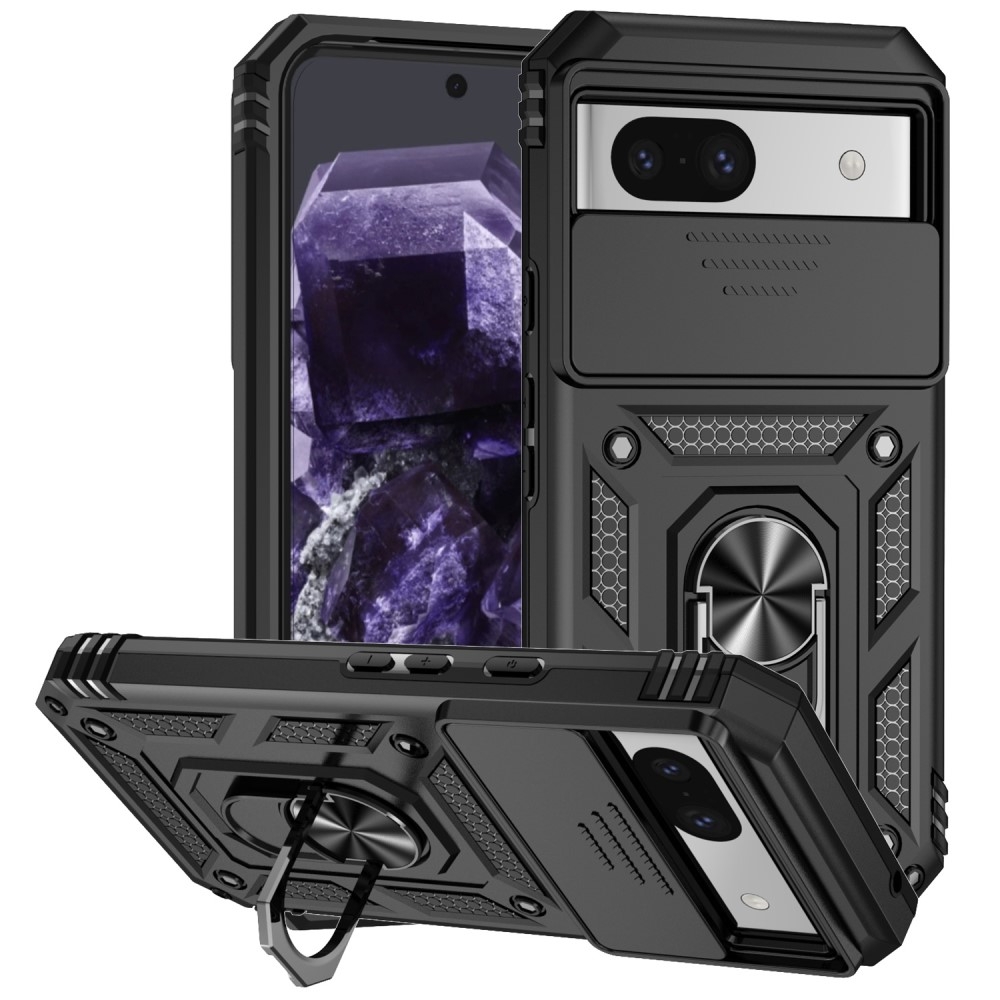 SKALO Google Pixel 8a Armor Hybrid Metallring Kameraslider