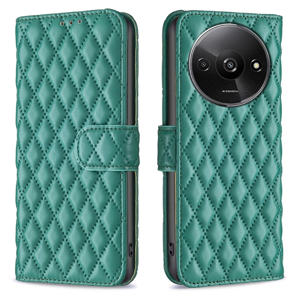 SKALO Xiaomi Redmi A3 BINFEN COLOR Quiltat Plånbok