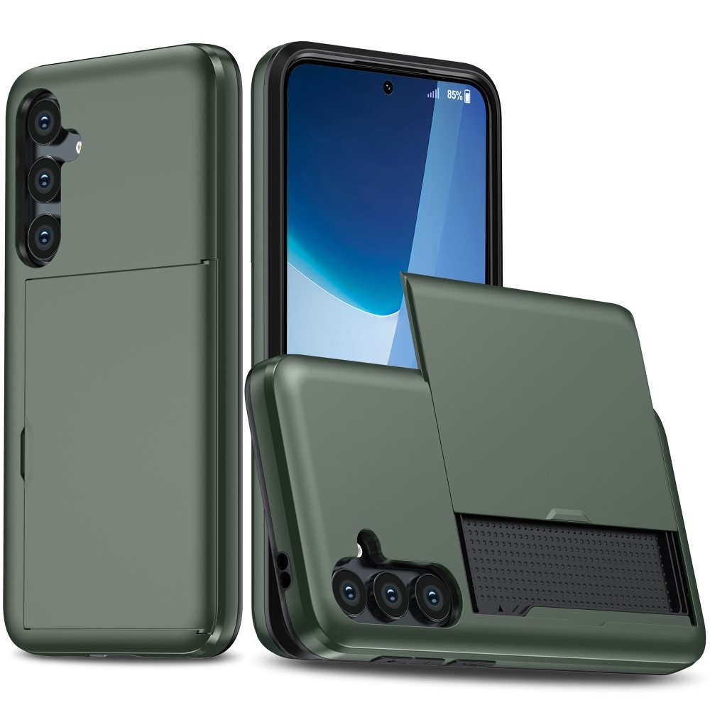 SKALO Samsung S24 FE Armor Skal Korthållare - Grön