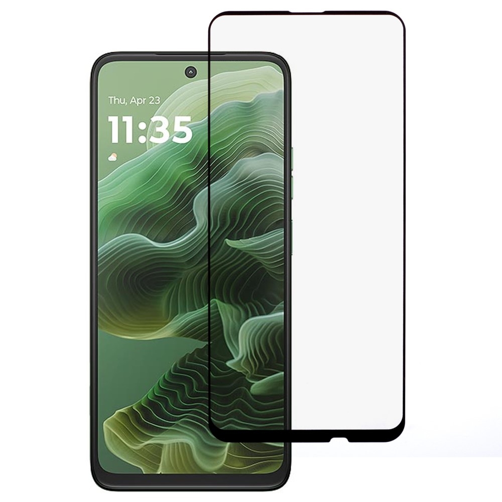 SKALO Motorola Moto G35 5G Heltäckande Skärmskydd Härdat Glas - Svart