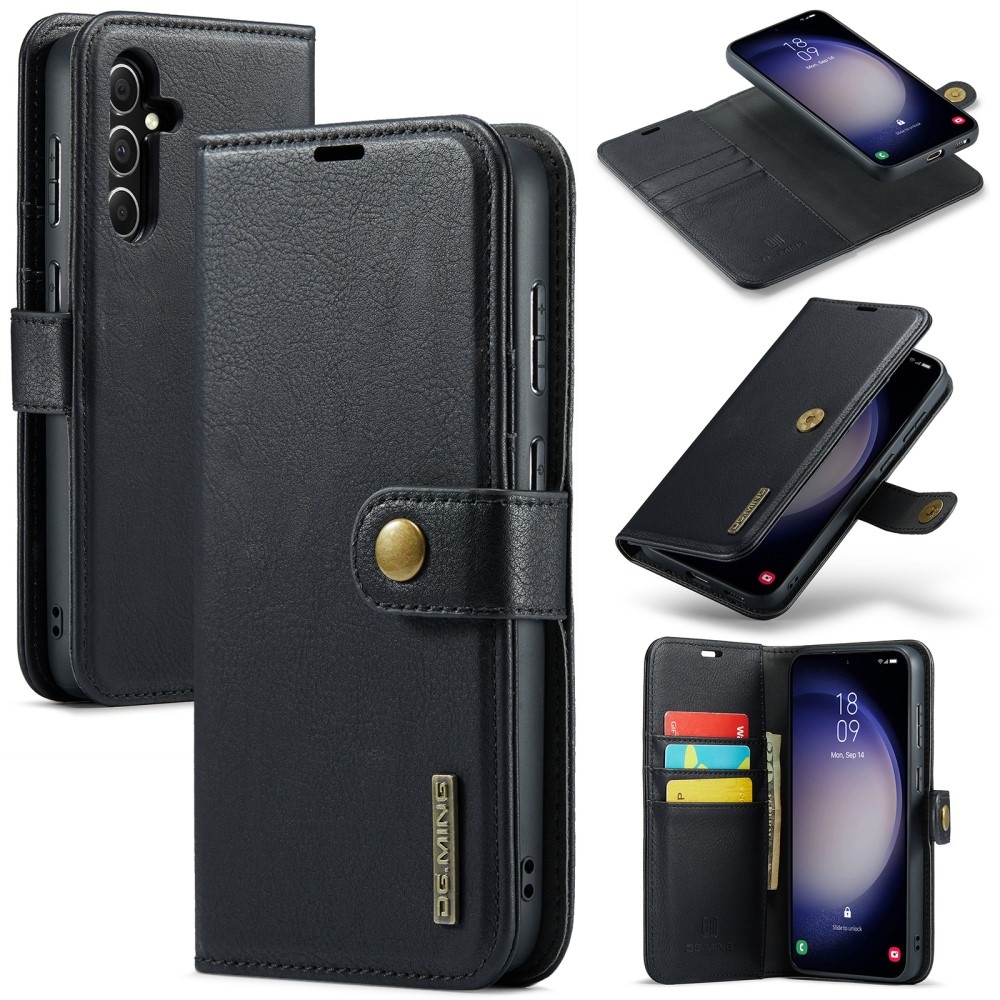 DG MING Samsung S25 2-i-1 Magnet Plånboksfodral - Svart
