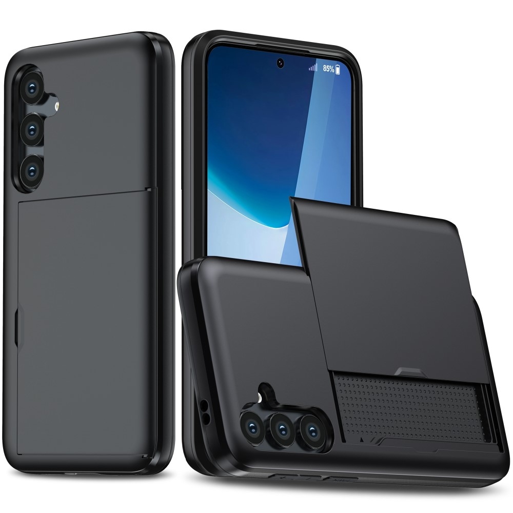 SKALO Samsung A56 5G Armor Korthållare Skal - Svart