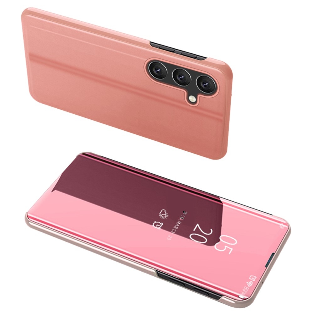 SKALO Samsung A56 5G Clear View Plånboksfodral - Roséguld
