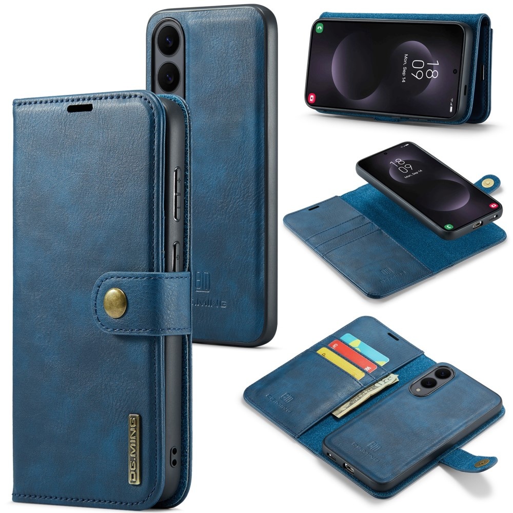 DG MING Samsung S25 Edge 2-i-1 Magnet Plånboksfodral - Blå