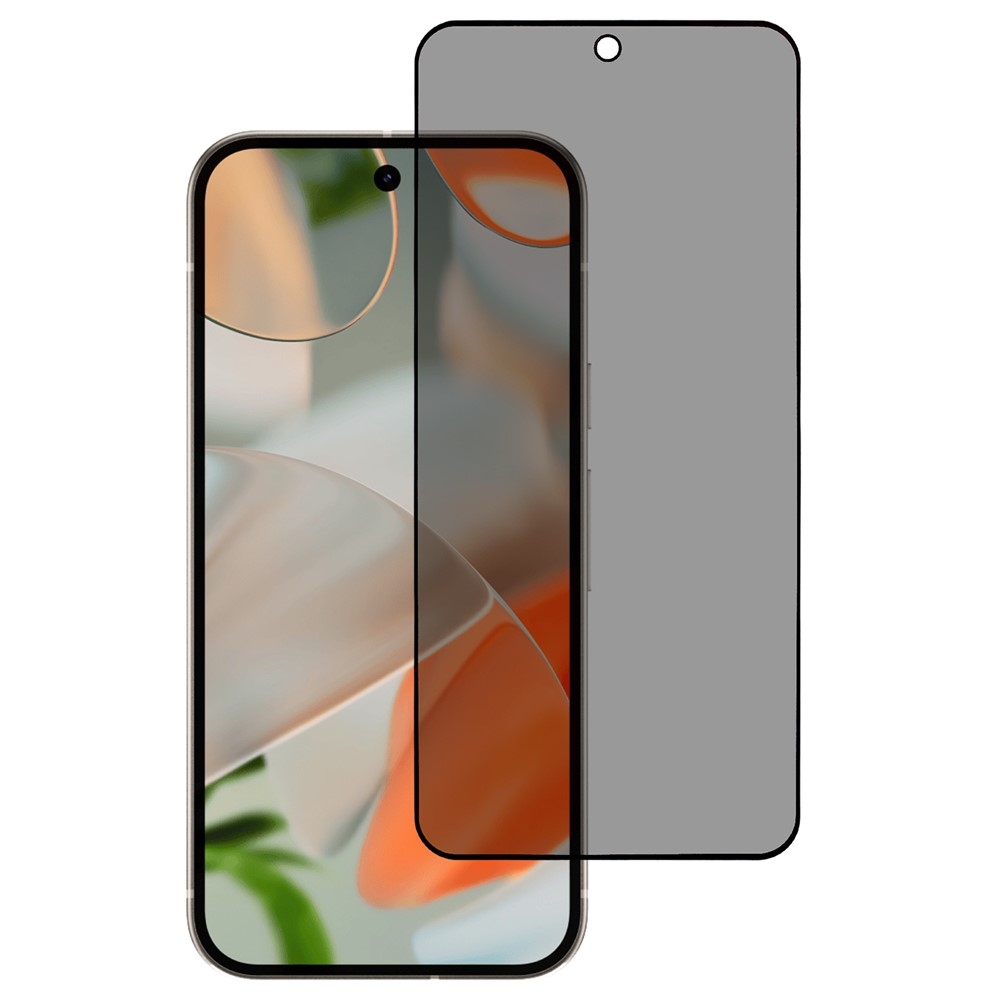 SKALO Google Pixel 10 Privacy Härdat Glas Skärmskydd - Svart