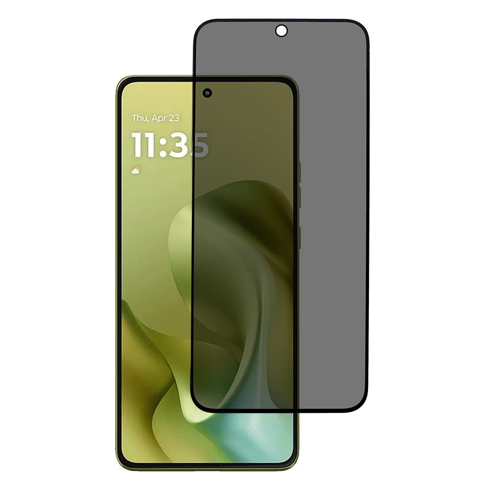 SKALO Motorola Moto G86 Power 5G Privacy Härdat Glas Skärmskydd - Svart