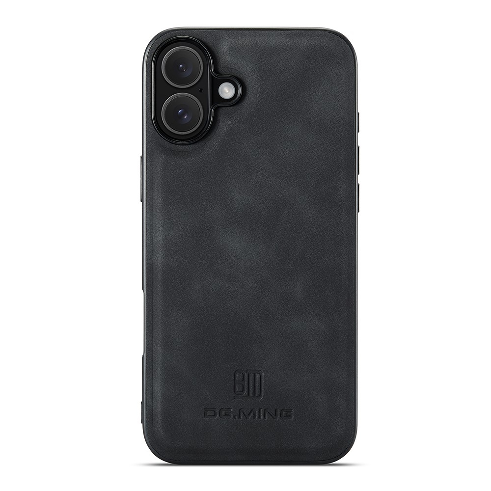 DG MING iPhone 17 Premium PU-Läder Hybrid Skal - Svart