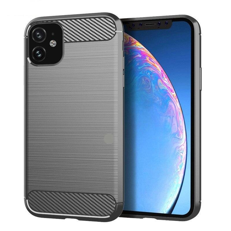 SKALO iPhone 11 Armor Carbon Stöttåligt TPU-skal
