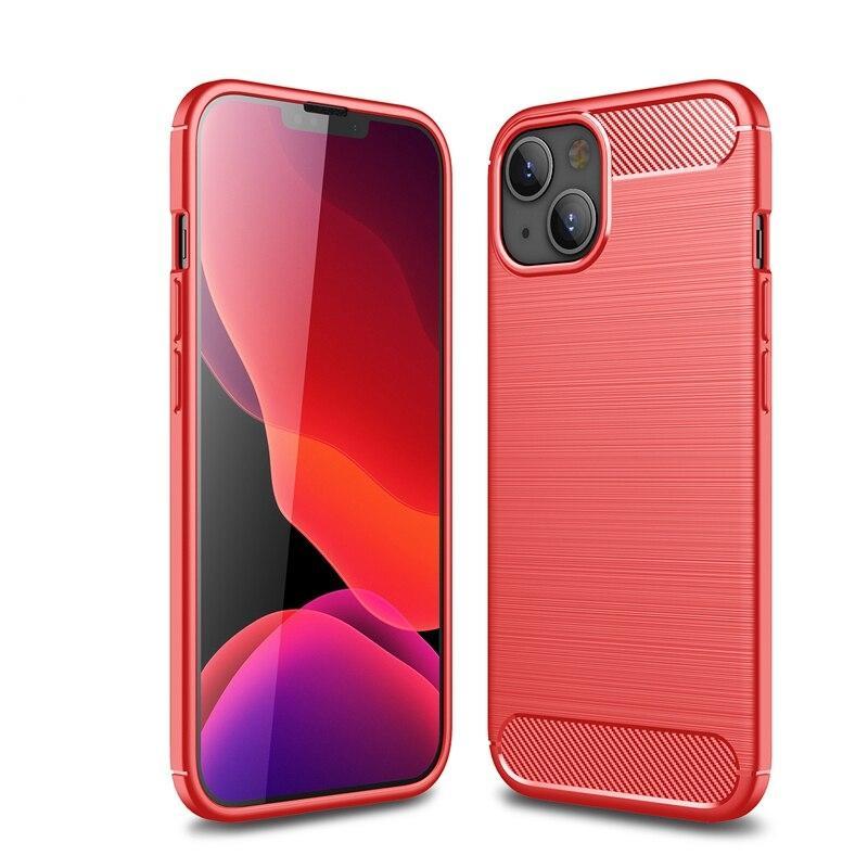 SKALO iPhone 13 Armor Carbon Stöttåligt TPU-skal
