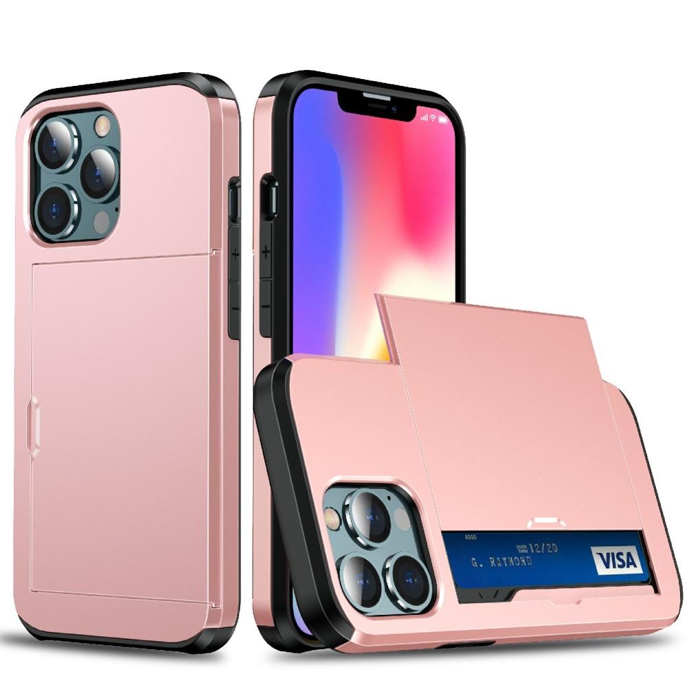 SKALO iPhone 13 Mini Armor Skal Korthållare - Roséguld