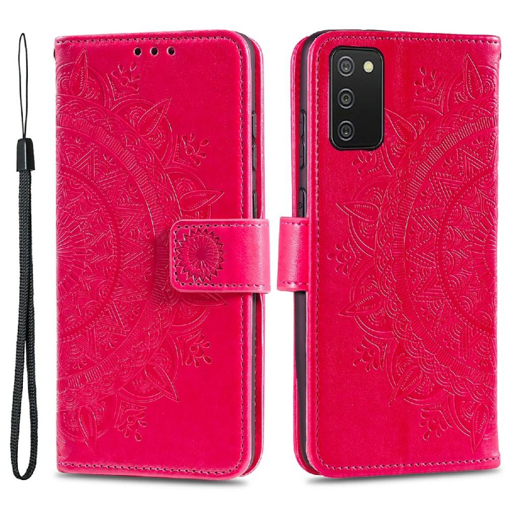 SKALO Samsung A02s / A03s Mandala Plånboksfodral - Cerise