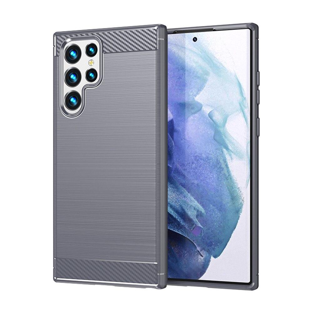 SKALO Samsung S22 Ultra Armor Carbon Stöttåligt TPU-skal