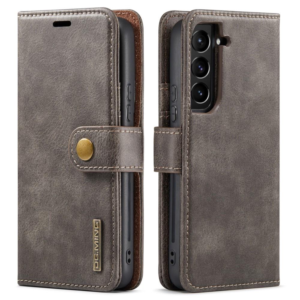 DG MING Samsung S22 2-i-1 Magnet Plånboksfodral - Grå