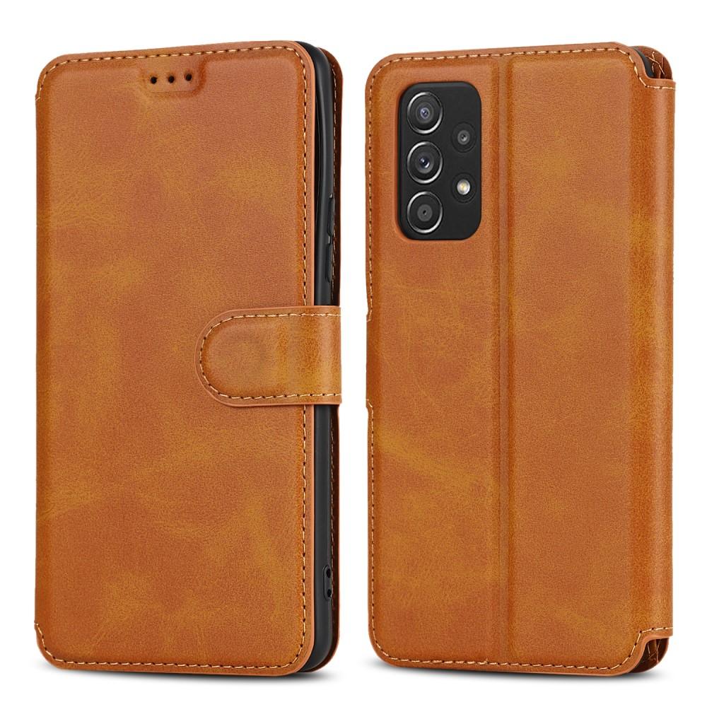 SKALO Samsung A53 5G Premium Cut Plånboksfodral - Ljusbrun