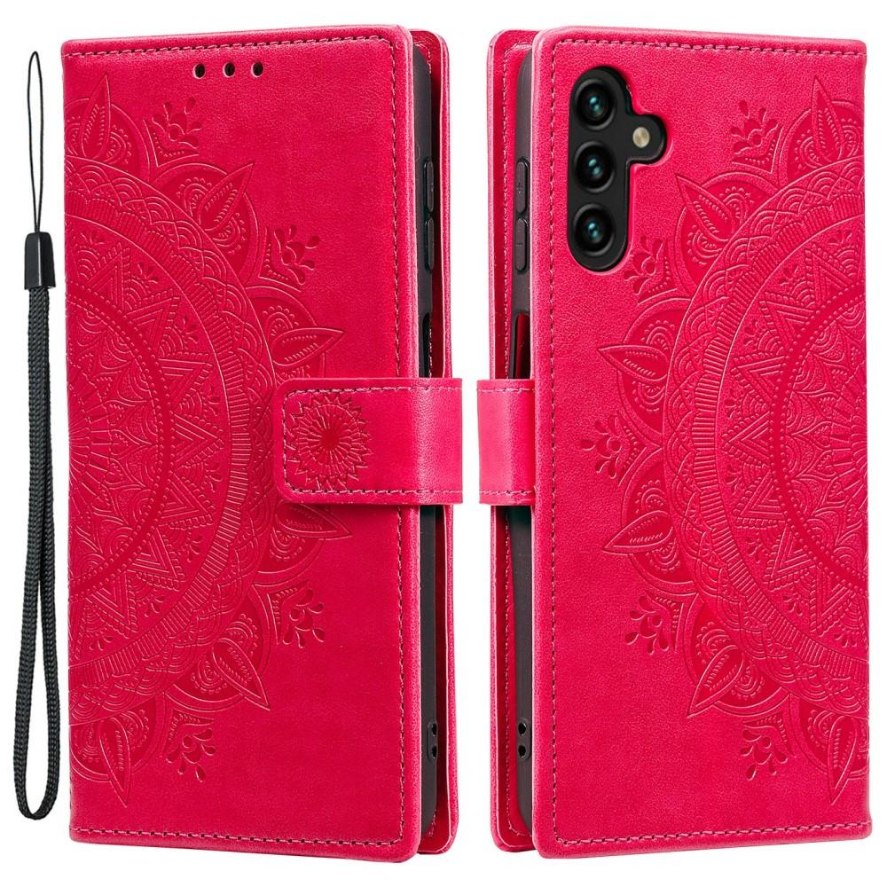 SKALO Samsung A04s Mandala Plånboksfodral - Cerise