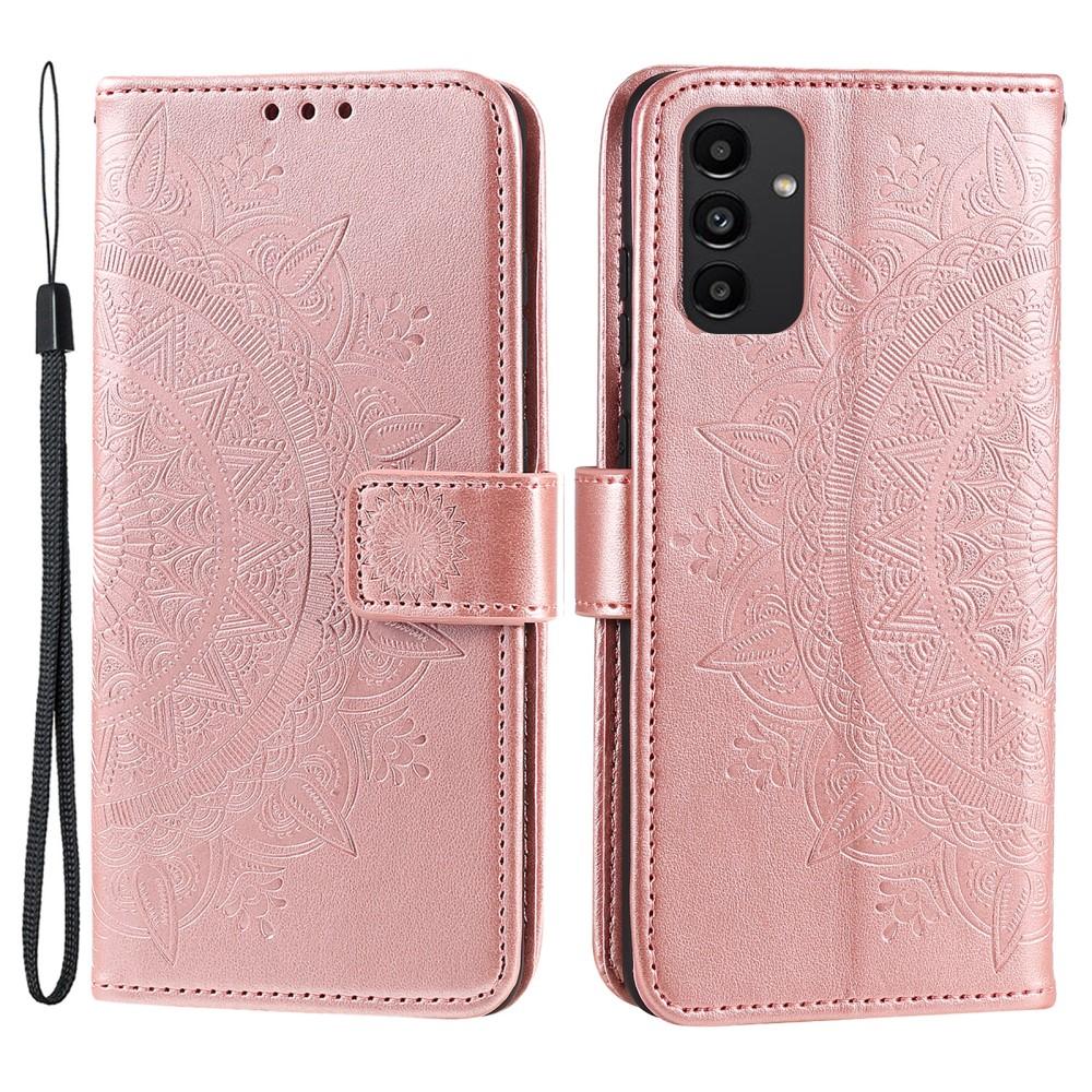 SKALO Samsung A13 4G Mandala Plånboksfodral - Roséguld