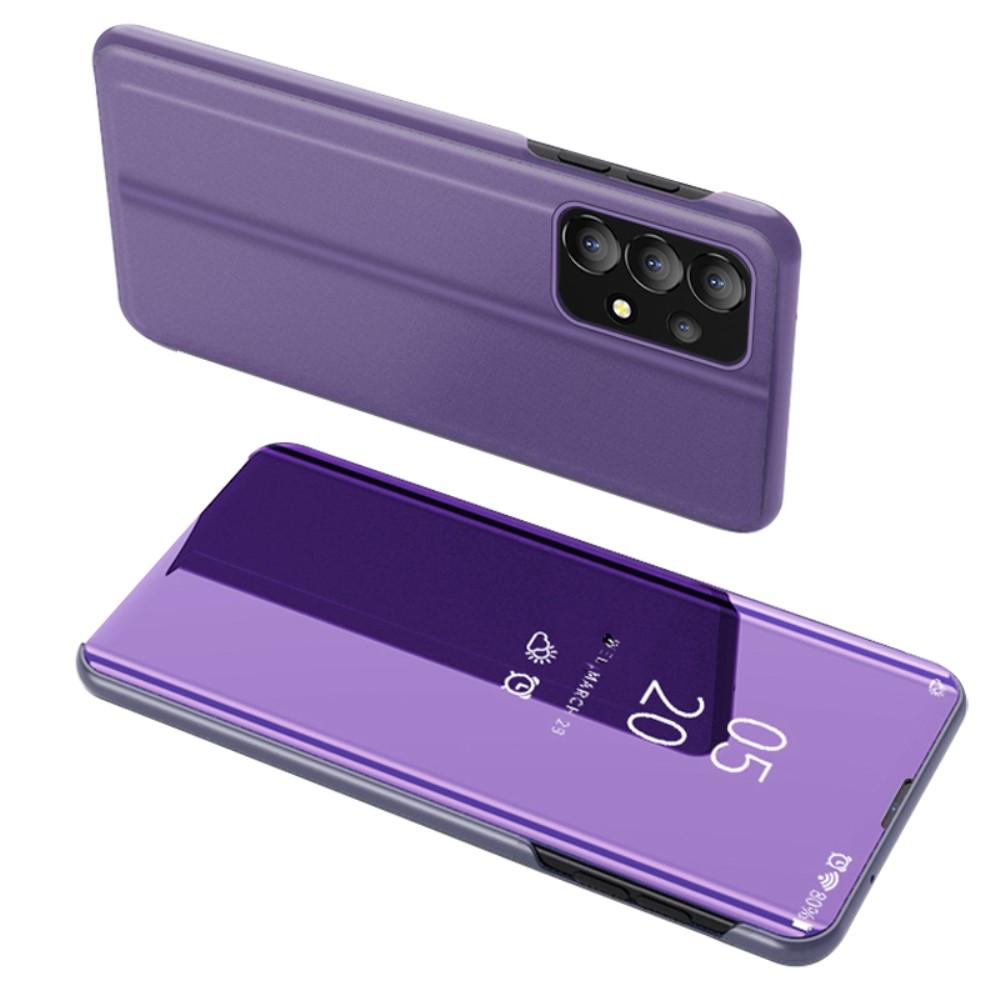 SKALO Samsung A13 Clear View Spegel fodral - Mörklila