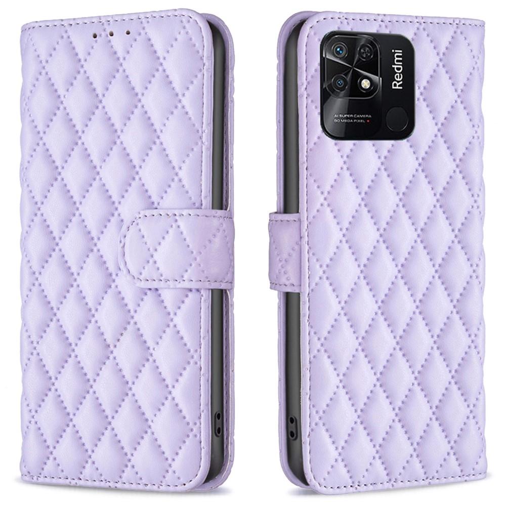 SKALO Xiaomi Redmi 10C BINFEN COLOR Quiltat Plånbok