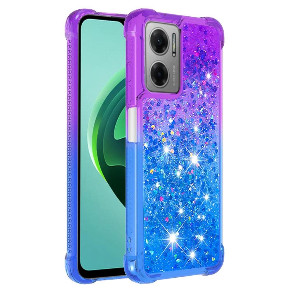 SKALO Xiaomi Redmi 10 Kvicksand Glitter Hjärtan TPU-skal - Lila