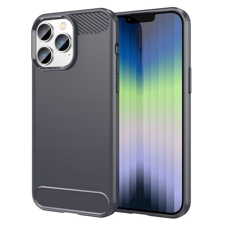 SKALO iPhone 14 Pro Armor Carbon Stöttåligt TPU-skal